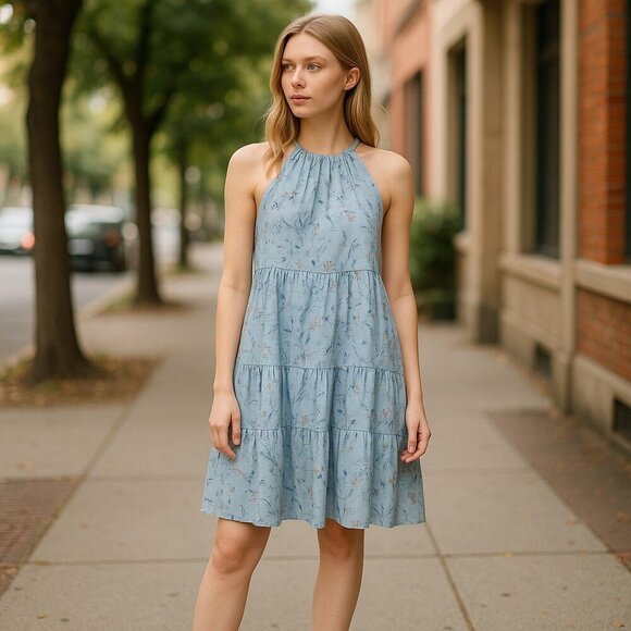 A New Day Ladies Floral Print Sundress- size XS - Picture 1 of 7